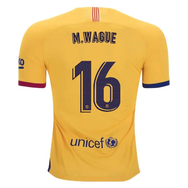 Camiseta Barcelona NO.16 Wague Primera equipación 2019-2020 Azul Rojo